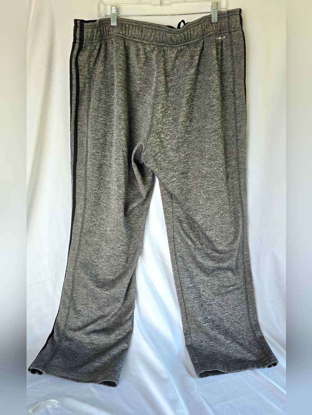 adidas Gray Athletic Track Pants with Black Stripes - Picture 2 of 5